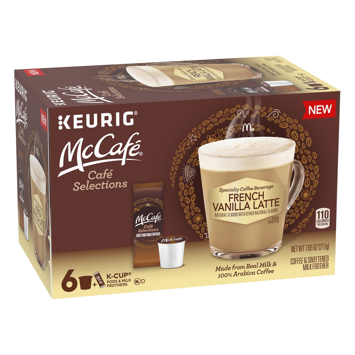 McCafé Cafe Selections French Vanilla Latte KCup Pods & Milk Frothers