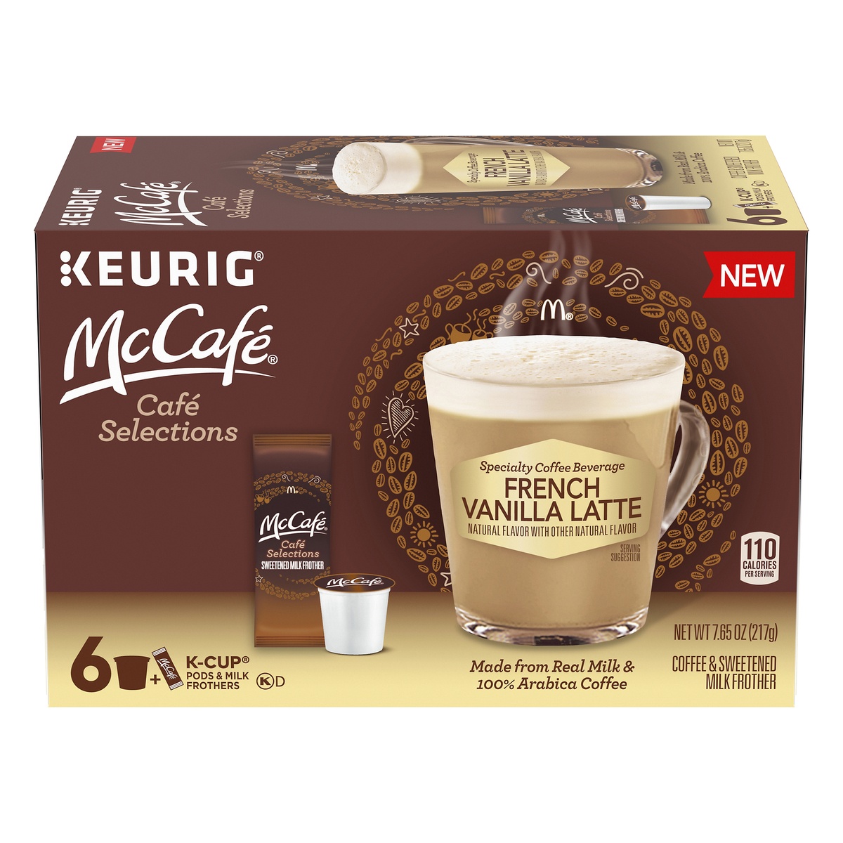McCafé Cafe Selections French Vanilla Latte KCup Pods & Milk Frothers
