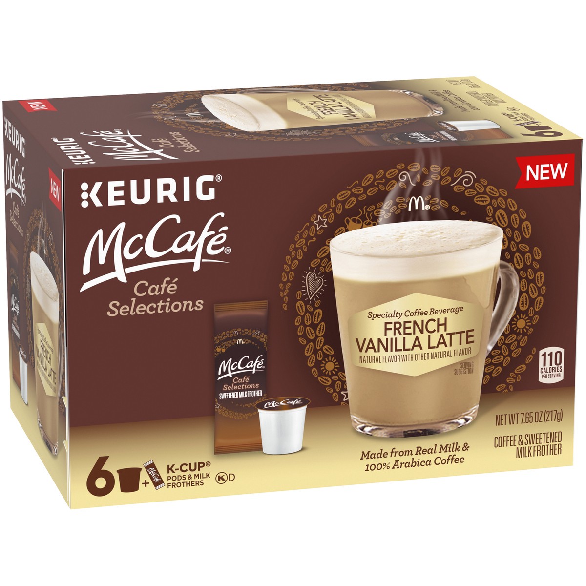 slide 14 of 14, McCafé Cafe Selections French Vanilla Latte K-Cup Pods & Milk Frothers 6 ct Box, 7.65 oz