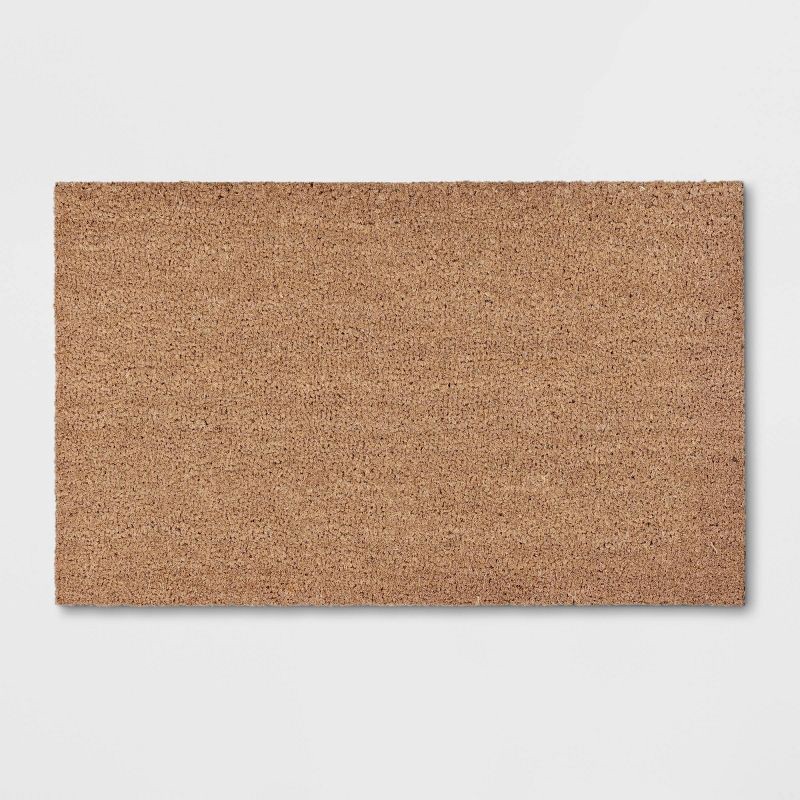 slide 1 of 4, 1'6"x2'6" Solid Doormat Beige - Room Essentials™, 1 ct