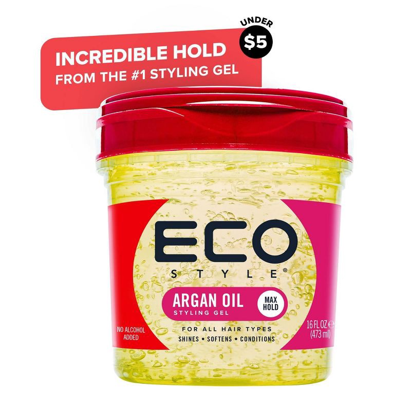 slide 2 of 5, ECO STYLE Professional Styling Gel with Argan Oil - 16 fl oz, 16 fl oz