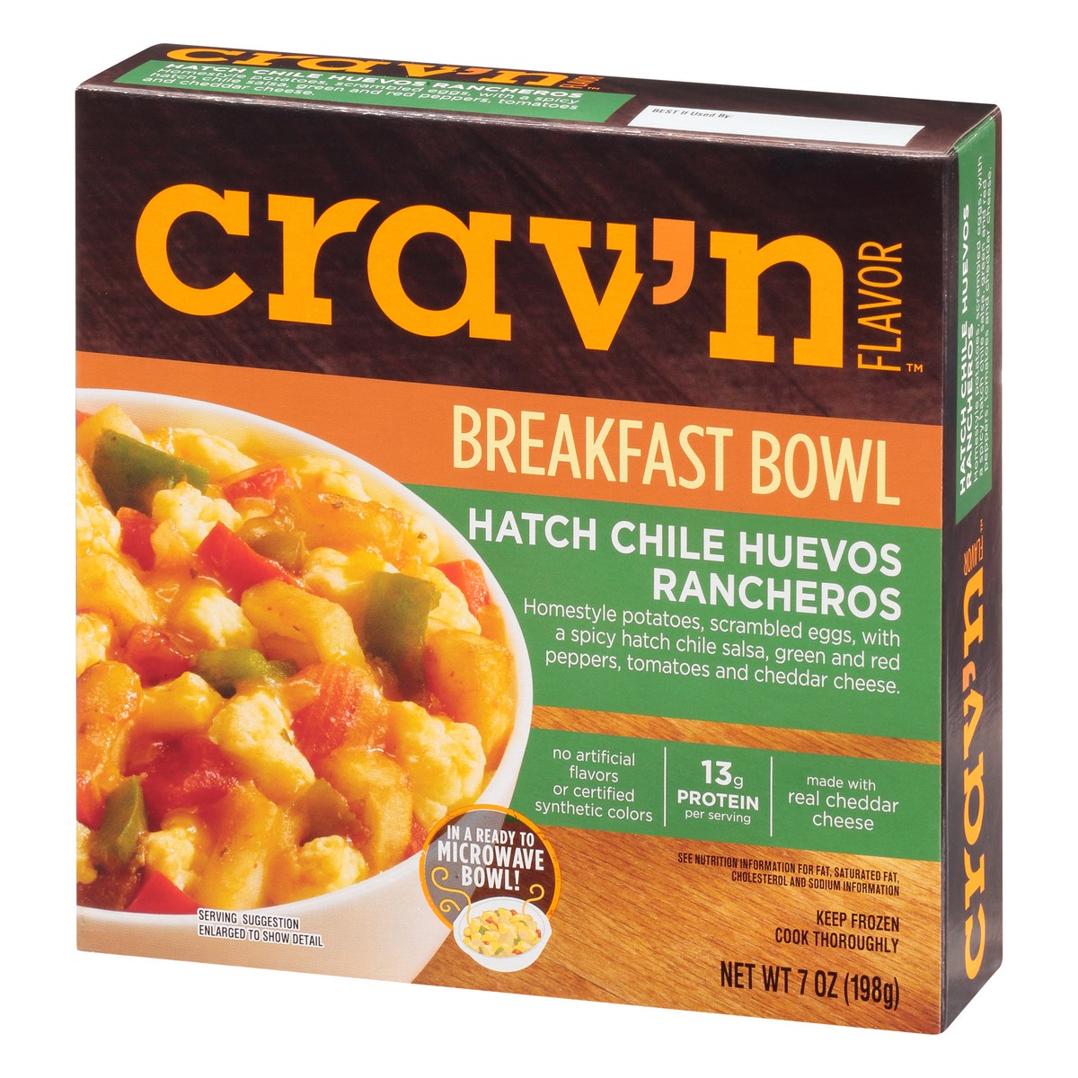 slide 4 of 9, Crav'n Flavor Hatch Chile Huevos Rancheros Breakfast Bowl 7 oz, 7 oz