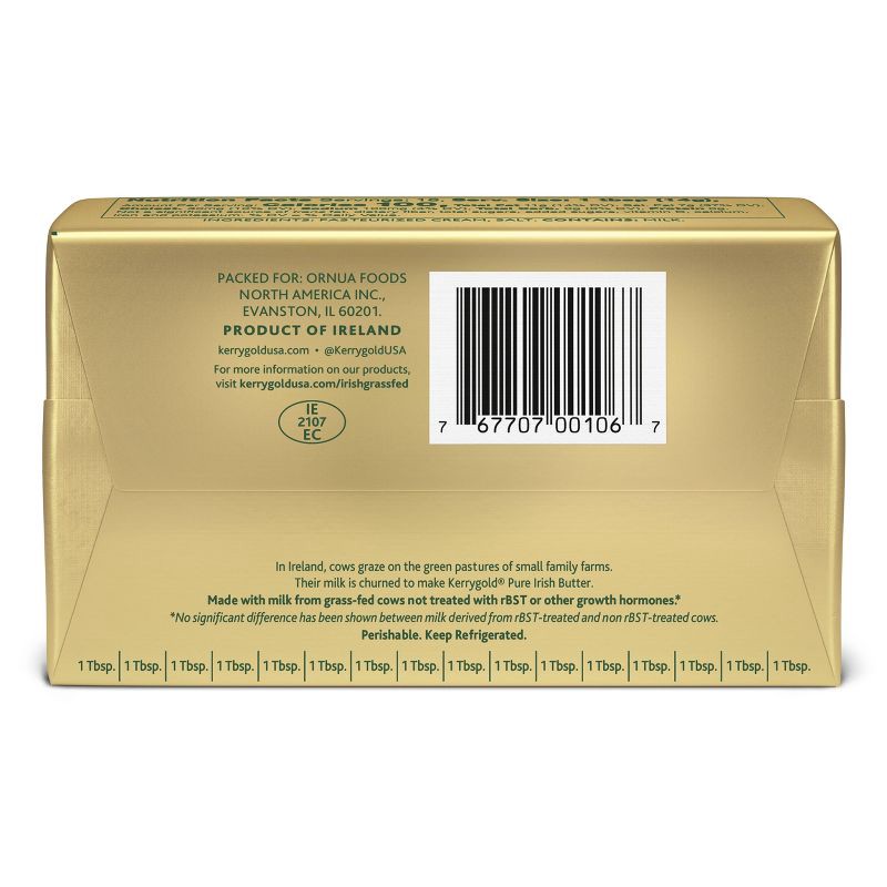 slide 3 of 7, Kerrygold Grass-Fed Pure Irish Block Salted Butter - 8oz Foil, 8 oz