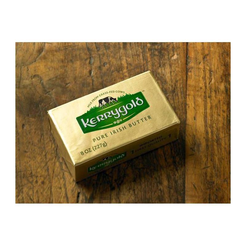 slide 4 of 7, Kerrygold Grass-Fed Pure Irish Block Salted Butter - 8oz Foil, 8 oz