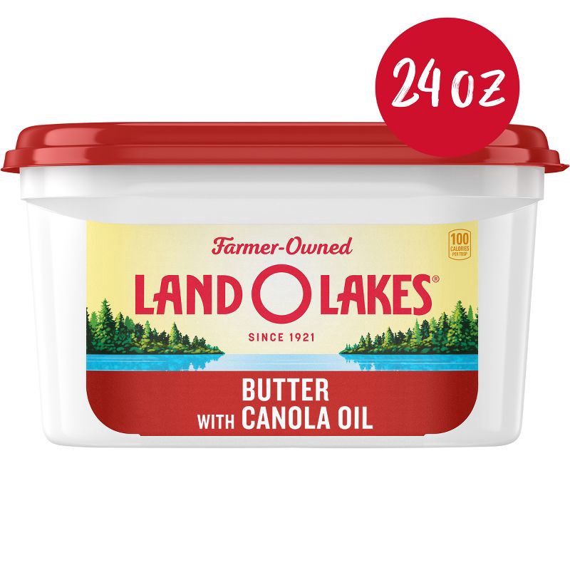 slide 1 of 4, Land O'Lakes Land O Lakes Butter with Canola Oil - 24oz, 24 oz