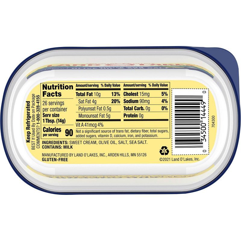 slide 3 of 5, Land O'Lakes Land O Lakes Butter with Olive Oil & Sea Salt - 13oz, 13 oz