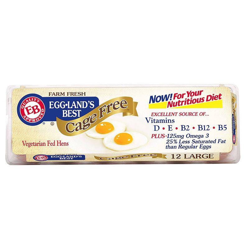 slide 1 of 10, Eggland's Best Cage-Free Grade A Large Brown Eggs - 12ct, 12 ct