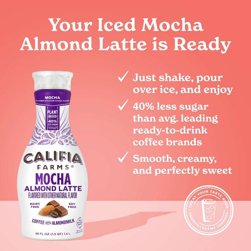 slide 3 of 11, Califia Farms Mocha Cold Brew Coffee with Almond Milk - 48 fl oz, 48 fl oz