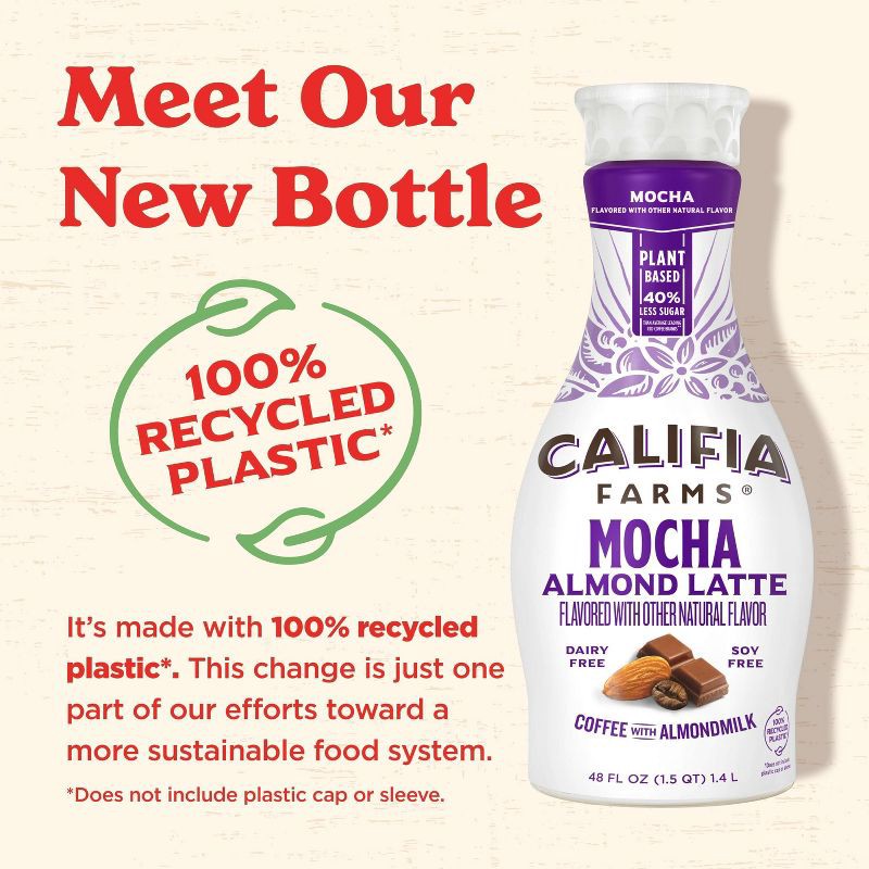 slide 9 of 11, Califia Farms Mocha Cold Brew Coffee with Almond Milk - 48 fl oz, 48 fl oz