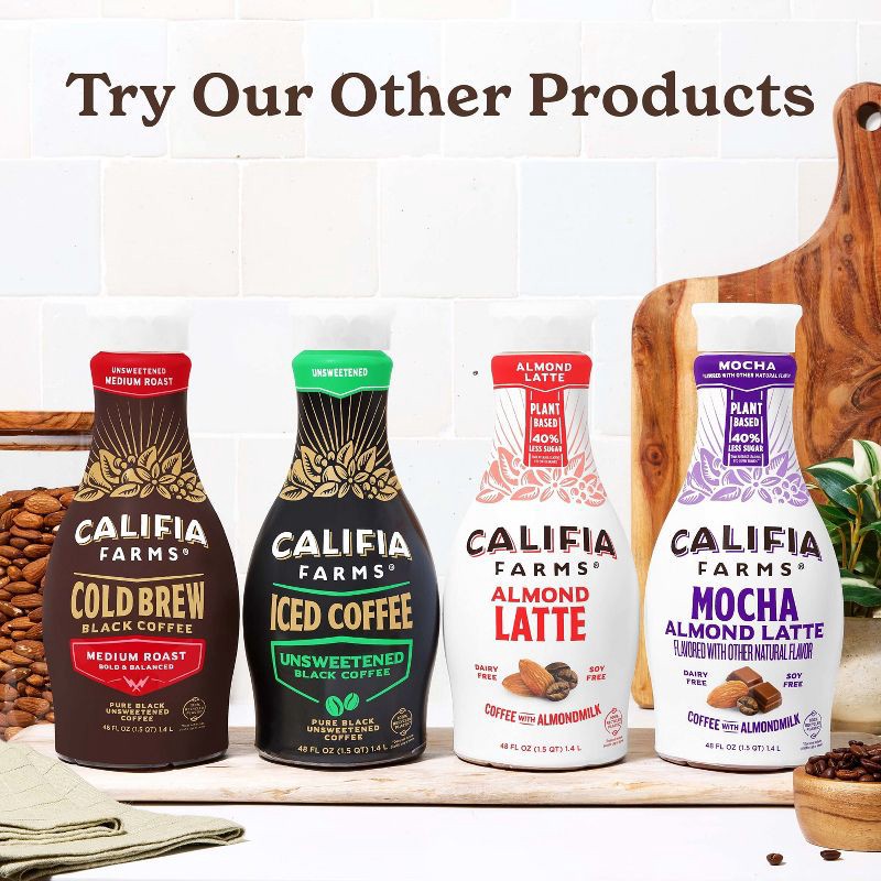 slide 8 of 11, Califia Farms Mocha Cold Brew Coffee with Almond Milk - 48 fl oz, 48 fl oz