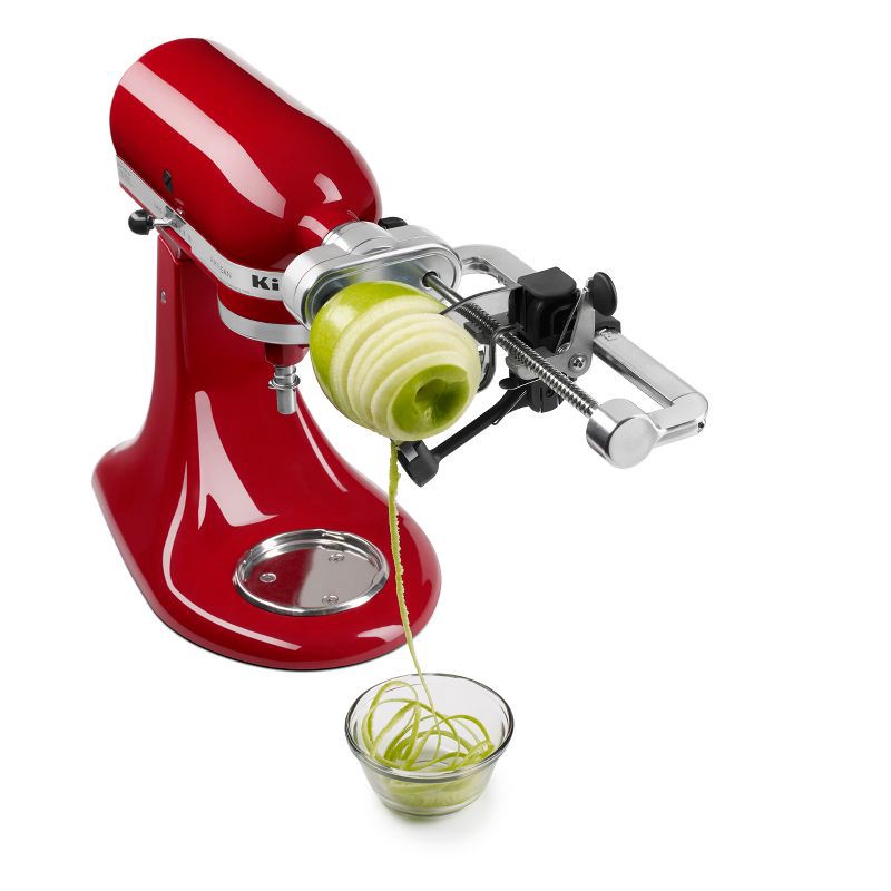 slide 4 of 9, KitchenAid Spiralizer Attachment with Peel, Core and Slice - KSM1APC, 1 ct