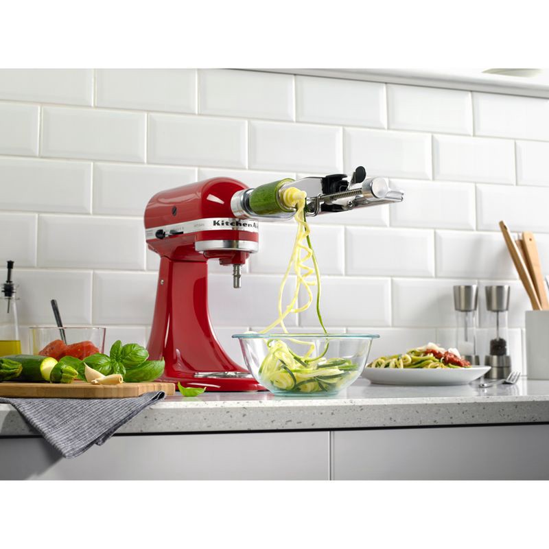 slide 8 of 9, KitchenAid Spiralizer Attachment with Peel, Core and Slice - KSM1APC, 1 ct