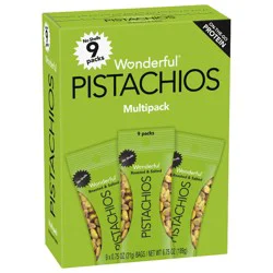 Wonderful Pistachios, No Shells Roasted & Salted Nuts, 0.75 Ounce Bags (Pack of 9)