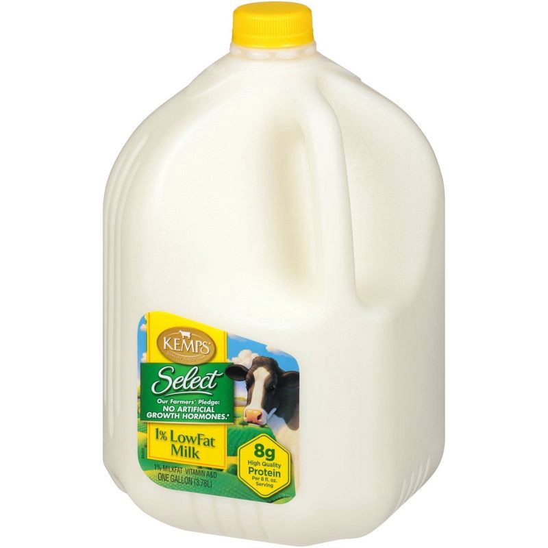 slide 4 of 14, Kemps 1% Milk - 1gal, 1 gal