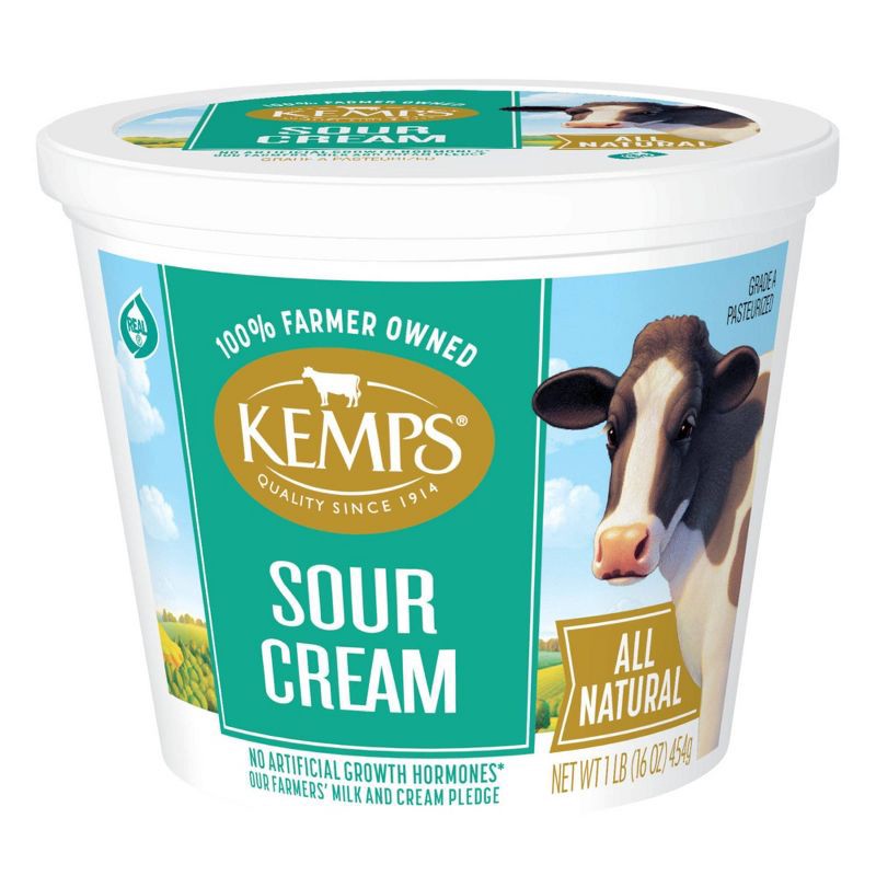 slide 1 of 6, Kemps Smooth and Creamy Sour Cream - 16oz, 16 oz
