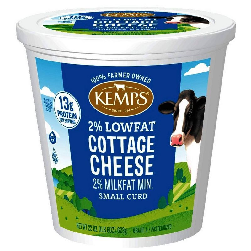 slide 1 of 4, Kemps 2% Low Fat Cottage Cheese - 22oz, 22 oz