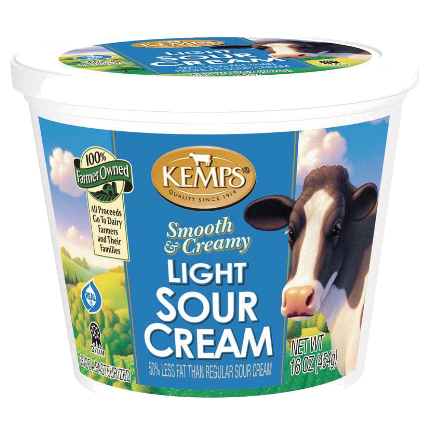 slide 1 of 1, Kemps Smooth & Creamy Light Sour Cream, 16 oz