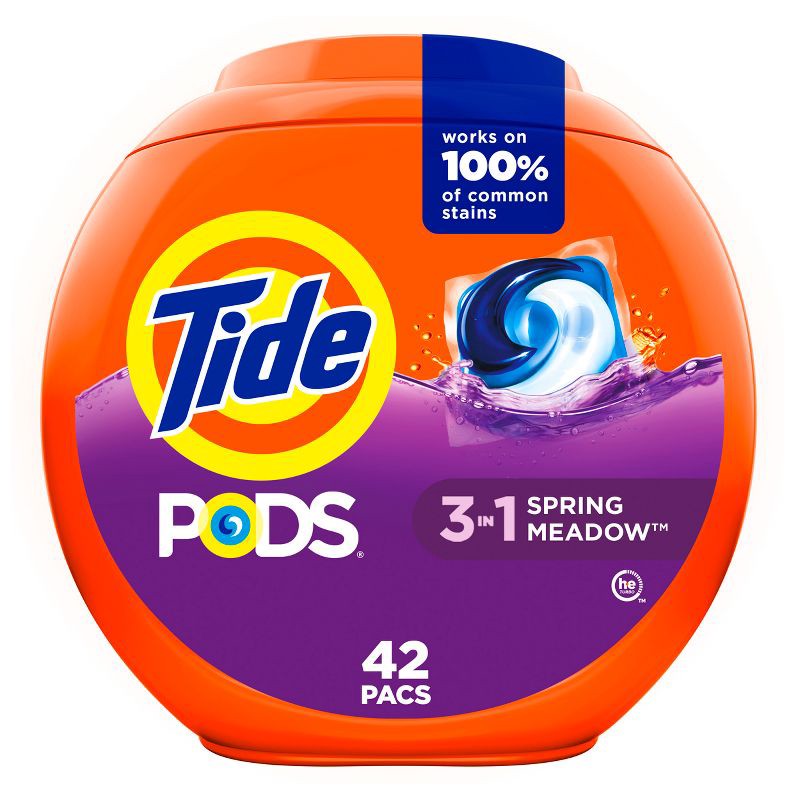 slide 1 of 14, Tide Spring Meadow HE Deep Cleaning Concentrated Laundry Detergent Pods 42 Pacs - 32oz, 32 oz