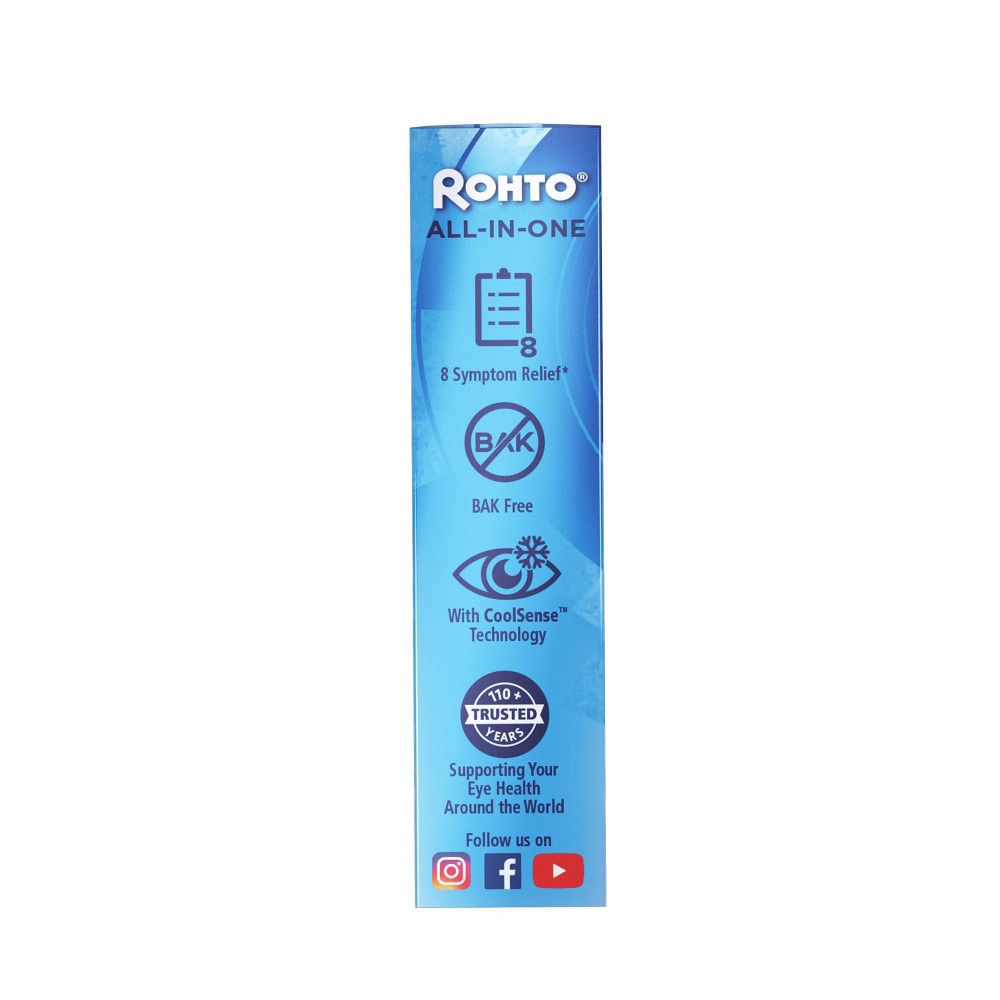slide 8 of 11, Rohto Ice All-in-one Multi-Symptom Relief Cooling Eye Drops - 0.4oz, 0.4 oz