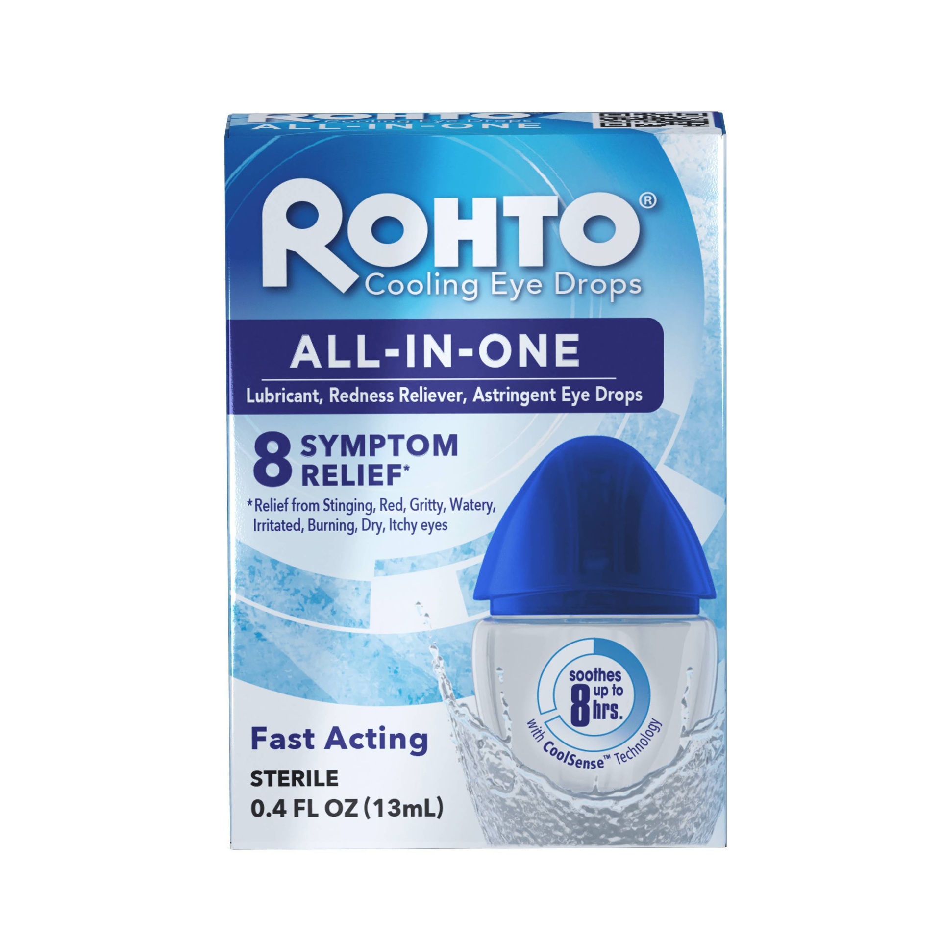 slide 1 of 11, Rohto Ice All-in-one Multi-Symptom Relief Cooling Eye Drops - 0.4oz, 0.4 oz