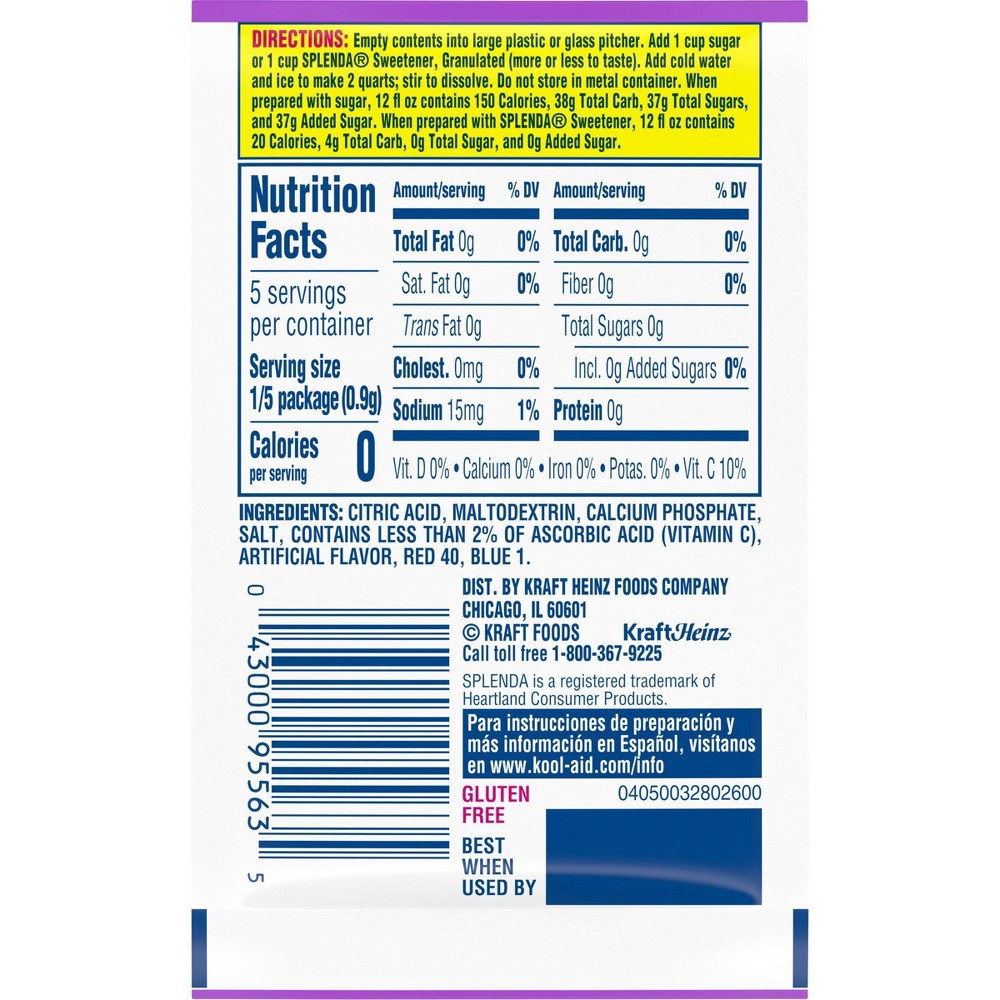 slide 3 of 5, Kool-Aid Unsweetened Grape Artificially Flavored Powdered Drink Mix Packet, 0.14 oz