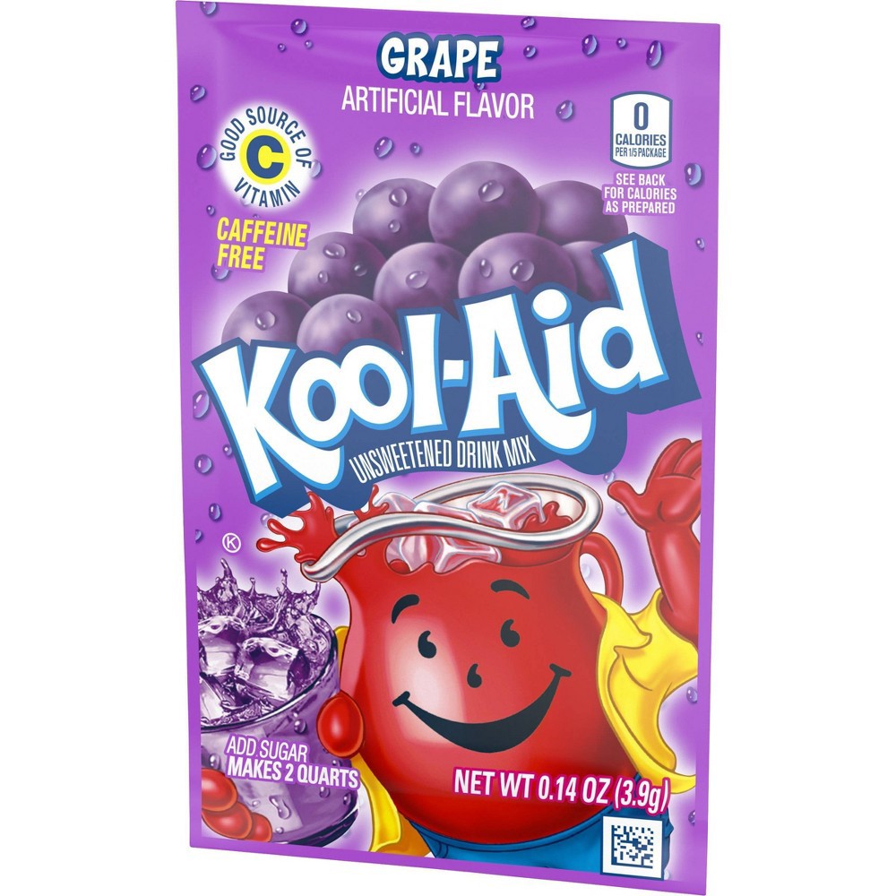 slide 4 of 5, Kool-Aid Unsweetened Grape Artificially Flavored Powdered Drink Mix Packet, 0.14 oz