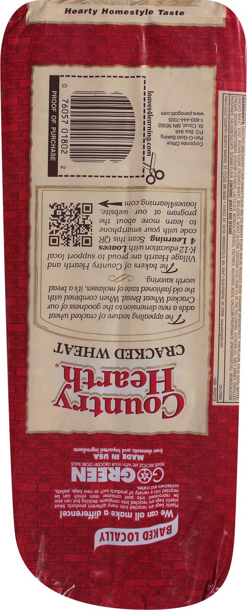 slide 2 of 9, Country Hearth Cracked Wheat Bread 24 oz, 24 oz