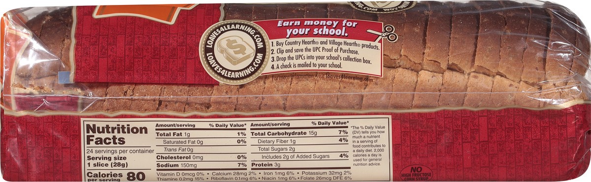 slide 7 of 9, Country Hearth Cracked Wheat Bread 24 oz, 24 oz