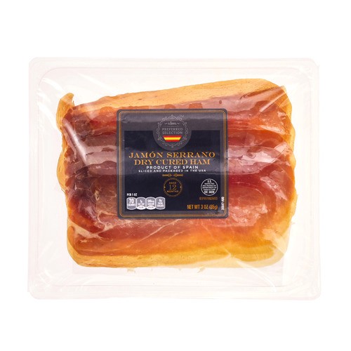 slide 1 of 1, Lidl Preferred Selection jamón serrano dry cured ham, 3 oz