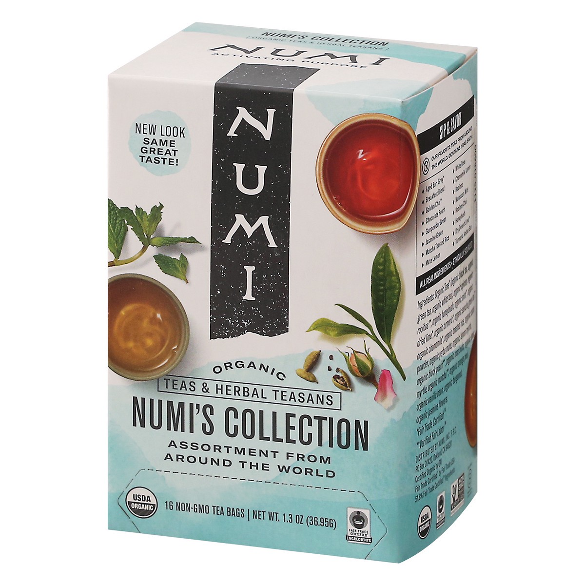 slide 3 of 9, Numi Organic Numi's Collection Teas & Herbal Teasans 16 ea, 16 ct