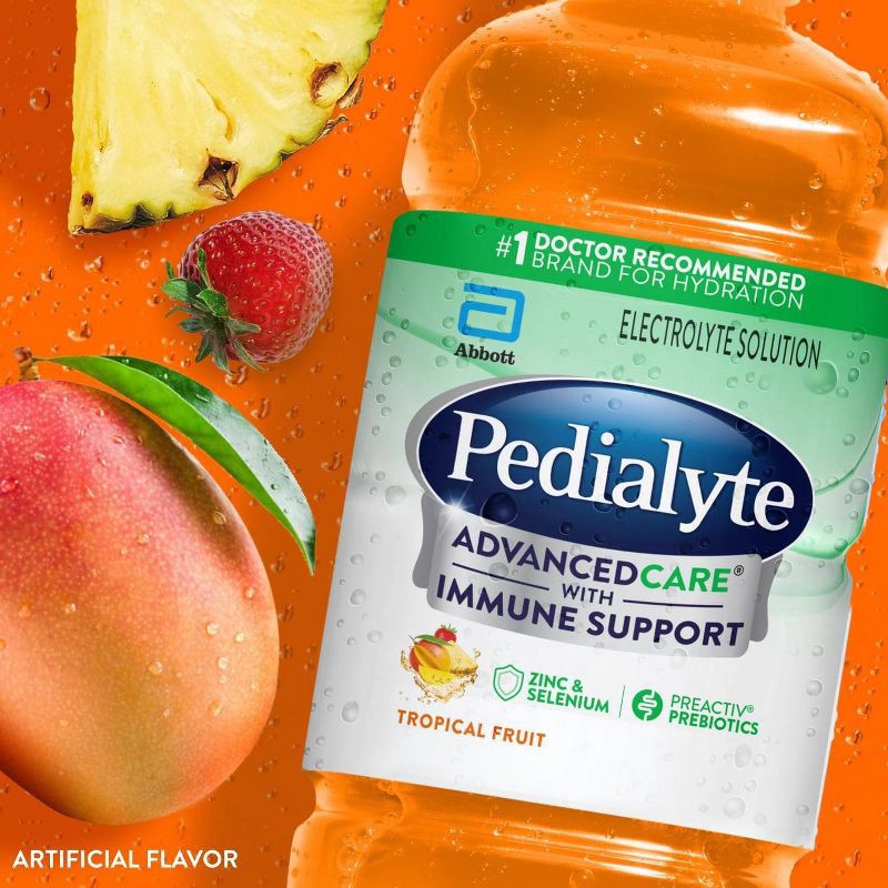 slide 3 of 9, Pedialyte Advanced Care Electrolyte Solution Hydration Drink - Tropical Fruit - 33.8 fl oz, 33.8 fl oz