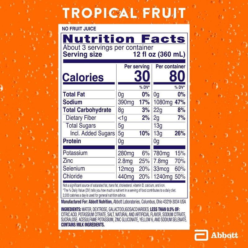 slide 7 of 9, Pedialyte Advanced Care Electrolyte Solution Hydration Drink - Tropical Fruit - 33.8 fl oz, 33.8 fl oz
