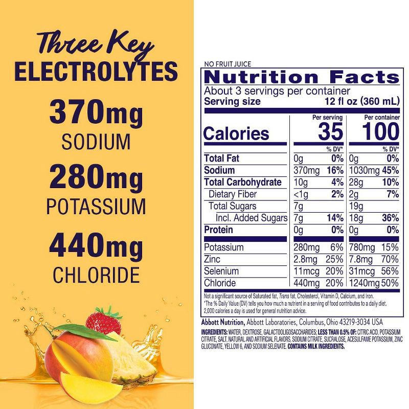 slide 8 of 9, Pedialyte Advanced Care Electrolyte Solution Hydration Drink - Tropical Fruit - 33.8 fl oz, 33.8 fl oz