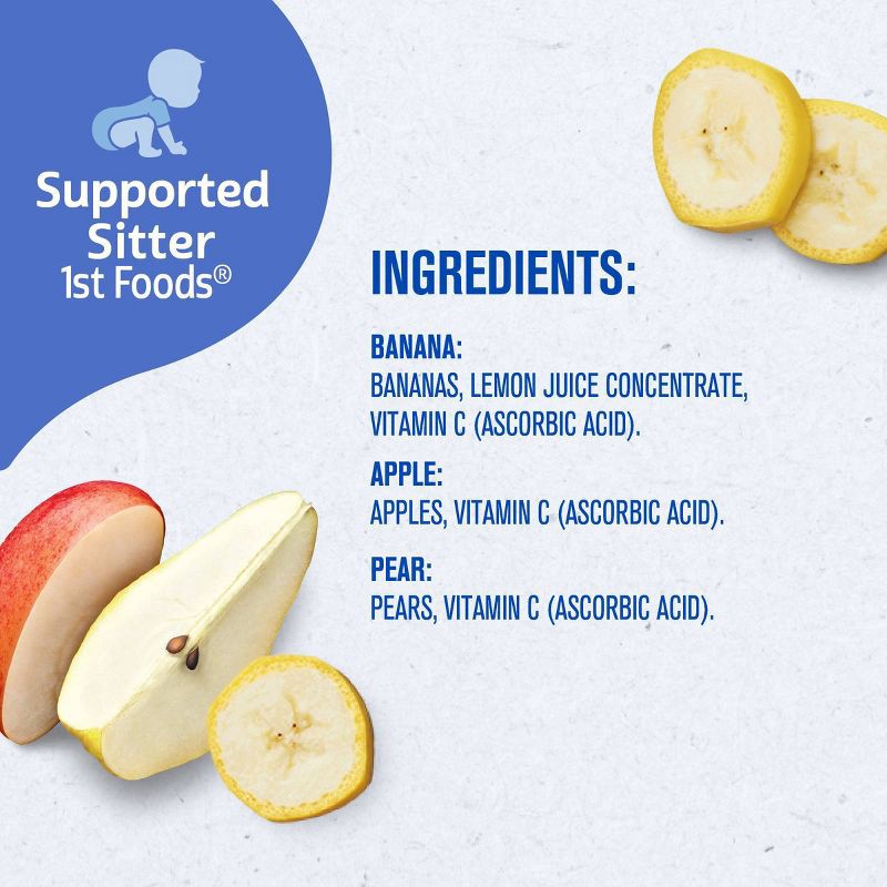 slide 8 of 10, Gerber Non-GMO Baby Food Stage 1 My 1st Fruits Starter Kit Puree Tubs 2oz/6pk, 6 ct; 2 oz