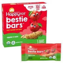 Happy Baby HappyTot Organics Bestie Bars Apple and Oats Soft-Baked Oat Bar - 5ct/0.88oz Each