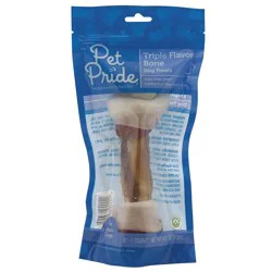 Pet Pride 8 Inch Triple Flavor Bone