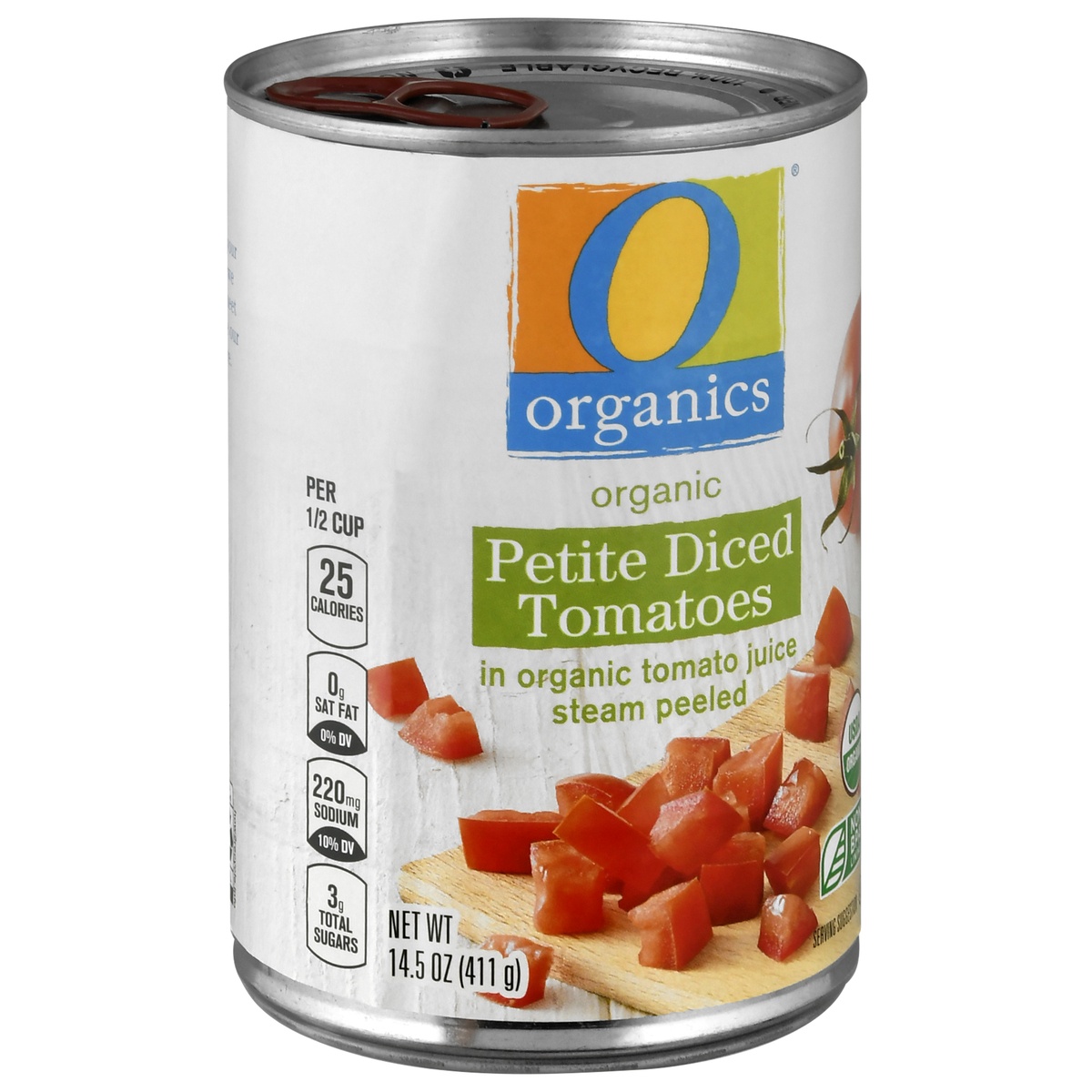 slide 9 of 9, O Organics Organic Petite Diced Tomatoes, 