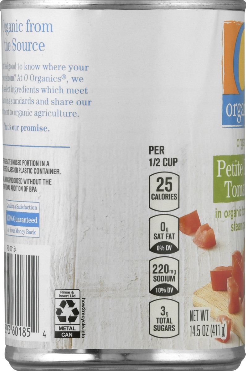 slide 6 of 9, O Organics Organic Petite Diced Tomatoes, 