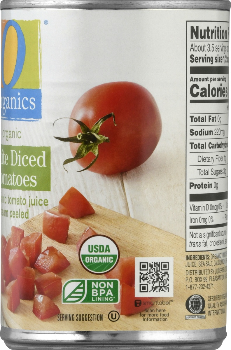 slide 7 of 9, O Organics Organic Petite Diced Tomatoes, 