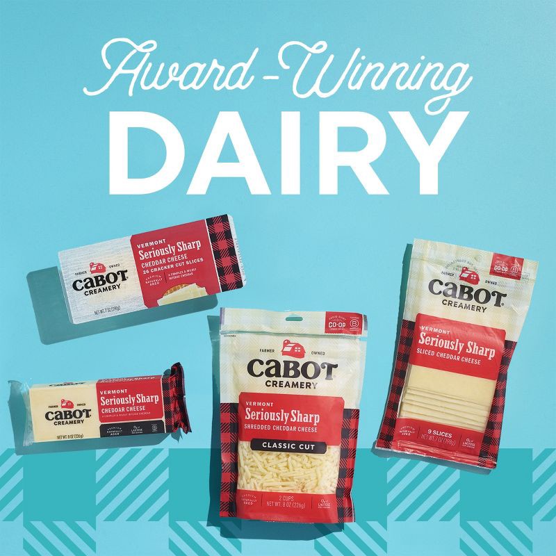 slide 7 of 11, Cabot Creamery Vermont Sharp Cheddar Cheese - 8oz, 8 oz