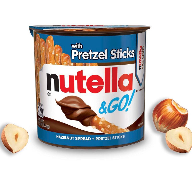slide 2 of 6, Nutella & Go! Hazelnut Spread & Pretzel Sticks - 1.9oz, 1.9 oz