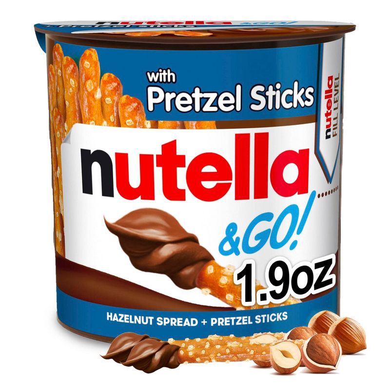 slide 1 of 9, Nutella & Go! Hazelnut Spread & Pretzel Sticks - 1.9oz, 1.9 oz
