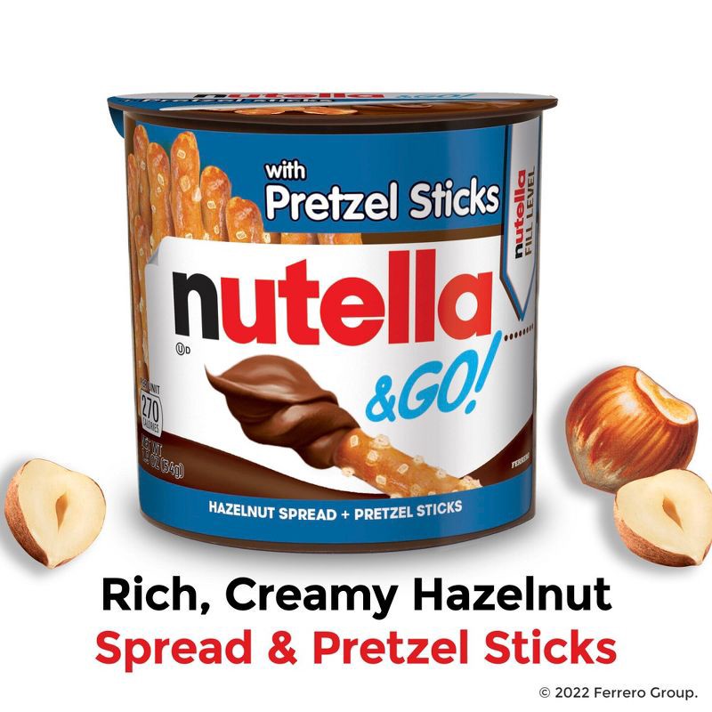 slide 3 of 7, Nutella & Go! Hazelnut Spread & Pretzel Sticks - 1.9oz, 1.9 oz