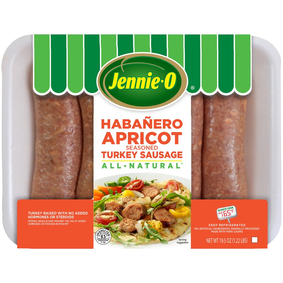 slide 1 of 1, Jennie-O Habanero Apricot Turkey Sausage Links, 5 ct