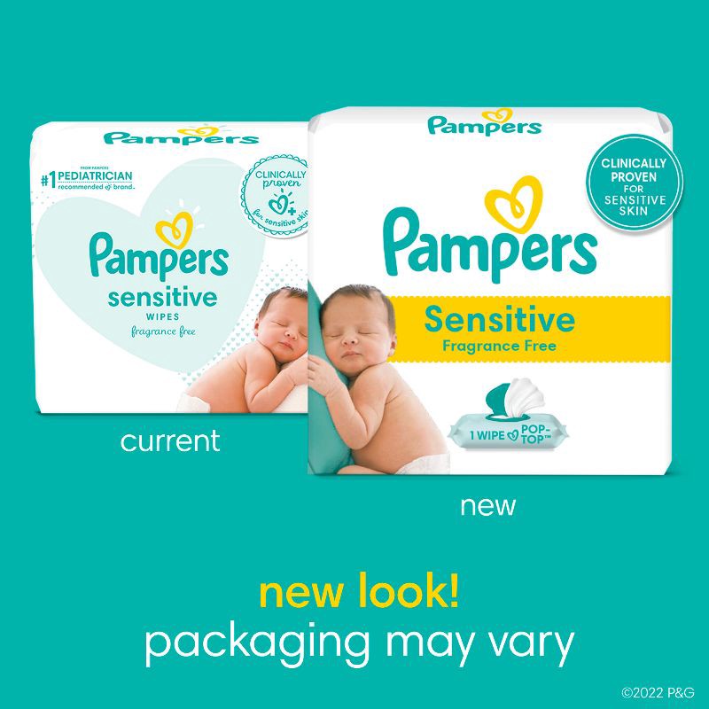 slide 2 of 10, Pampers Sensitive Baby Wipes - 504ct, 504 ct