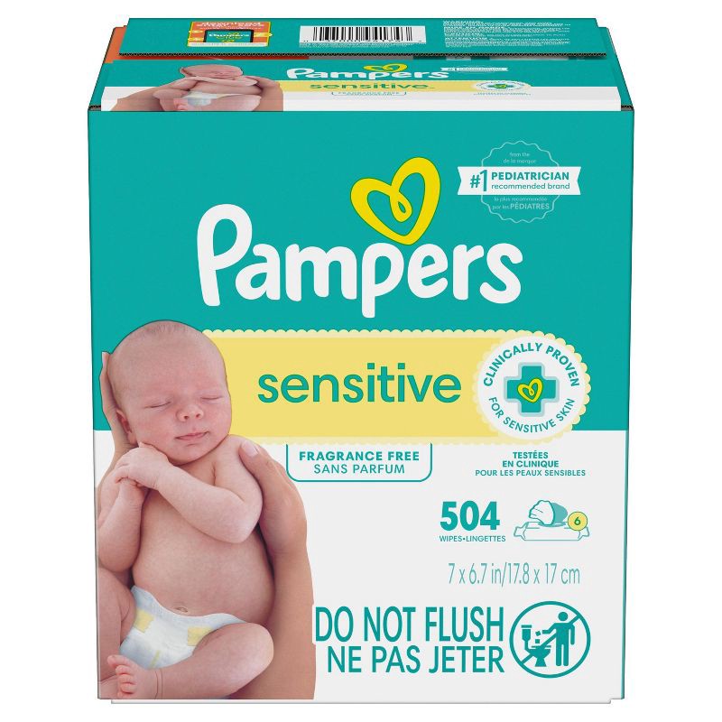 slide 12 of 14, Pampers Sensitive Baby Wipes - 504ct, 504 ct