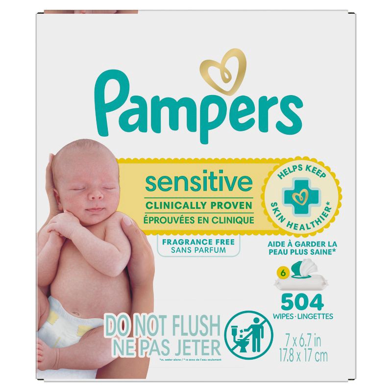slide 13 of 16, Pampers Sensitive Baby Wipes - 504ct, 504 ct