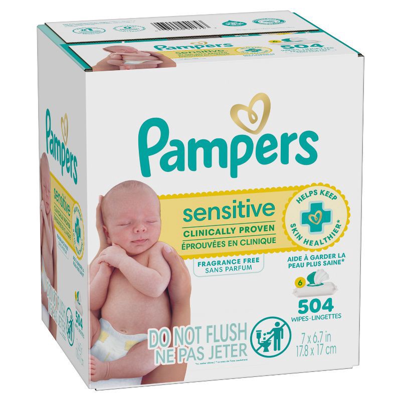 slide 14 of 16, Pampers Sensitive Baby Wipes - 504ct, 504 ct