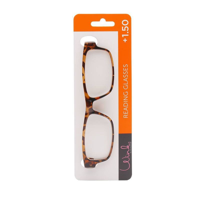 slide 5 of 6, ICU Eyewear Wink Highland Reading Glasses - Tortoise Rectangle +1.25, 1 ct