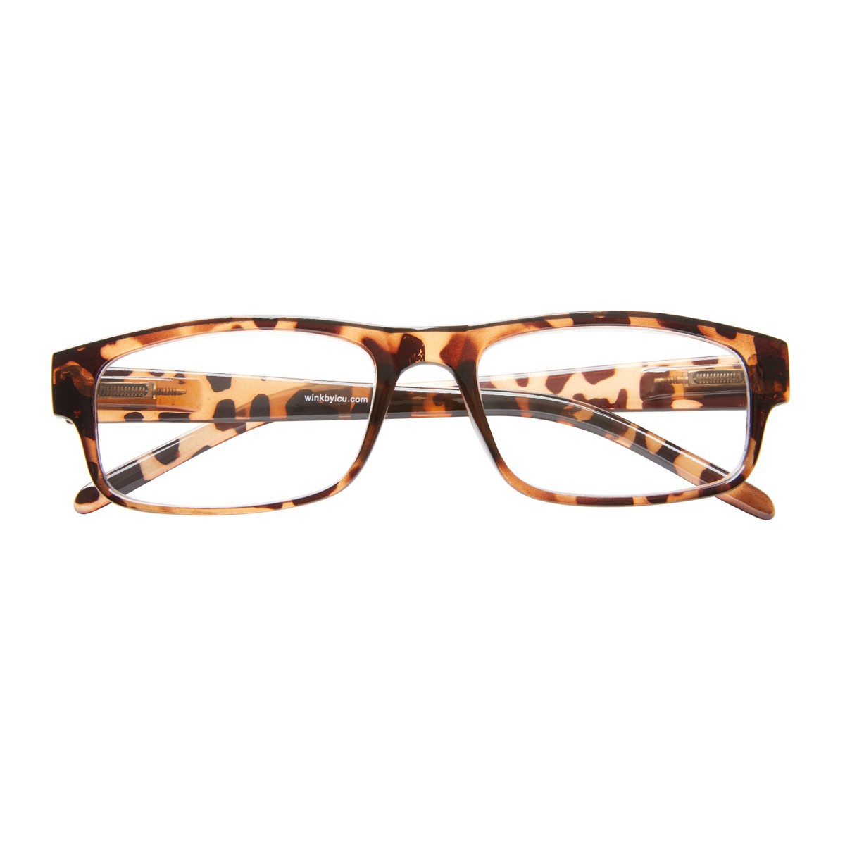 slide 1 of 7, ICU Eyewear Wink Highland Tortoise Rectangle Reading Glasses +1.25, 1 ct